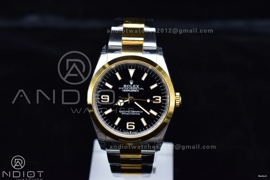 Steel 1:1 DD3230 VSF SS Explorer Edition on Dial Best 904L 124273 Bracelet 36mm Black YG 0601